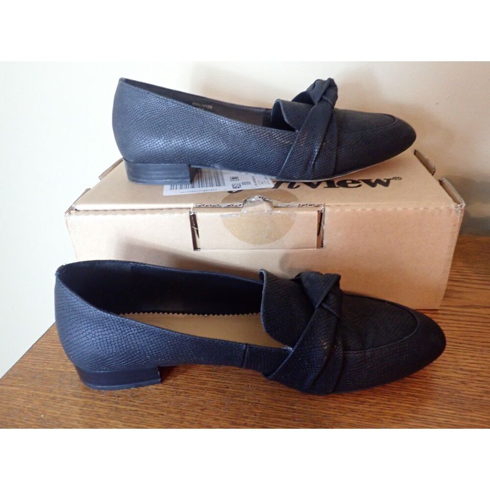 Comfort View Romilly Black Slip on Shoe Flats Size 11